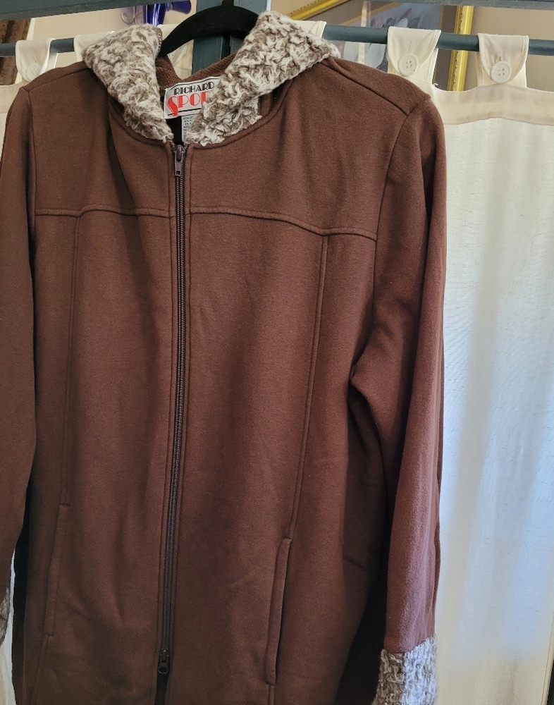 (4004) Richard Sport, Women's Size L Brown hoodie Jacket (4004)